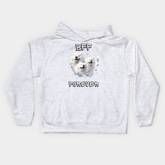 Samoyed, BFF Forever, the most adorable best friend gift to a Samoyed Lover! Kids Hoodie by HSH-Designing